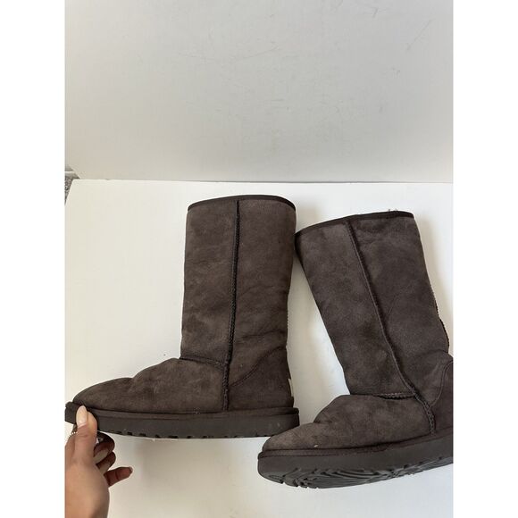UGG Women's Classic Tall Brown Boots - Picture 2 of 5